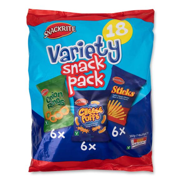 Variety Snack Pack 18x20g Snackrite